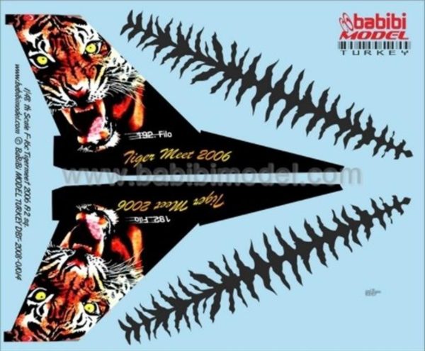 1/48 F-16 C Tigermeet 2006 Dekal Çıkartma, Babibi DBT01014 - Görsel 3