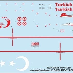 1/72 Transall C-160D Türk Yıldızları Dekal Çıkartma, Babibi DBT01021