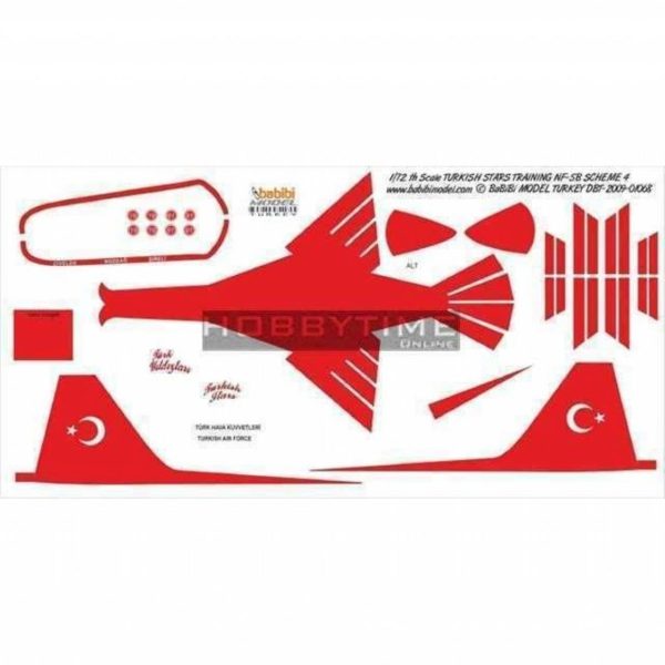 1/72 Türk Yıldızları Training-4 Dekal Çıkartma, Babibi DBT01068