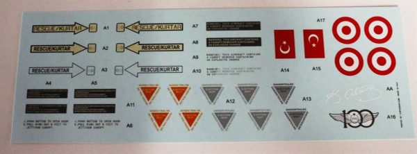 1/32 Turaf F-16 C/D 182.Atmaca Filo Dekal Çıkartma, Babibi DBT01089 - Görsel 2