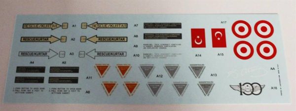 1/32 Turaf F-16 C/D 191.Kobra Filo Dekal Çıkartma, Babibi DBT01098 - Görsel 2