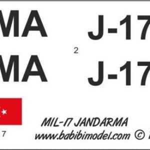 1/35 MİL-17 Jandarma Dekal Çıkartma, Babibi DBT01228