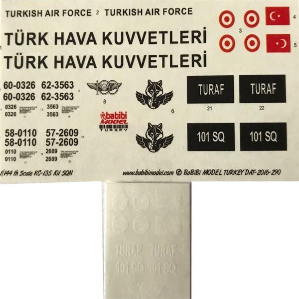 1/144 KC-135 Tanker Dekal Çıkartma, Babibi DBT01290