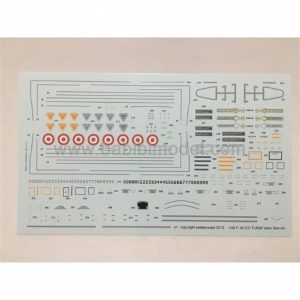 1/72 F-16 Türk Hava Kuvvetleri 30-40-50-50M-50+ Dekal Çıkartma, Babibi DDT01016
