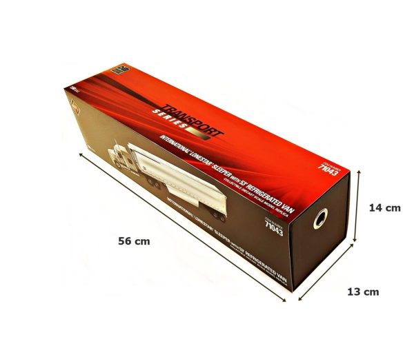 1/50 International LoneStar Kabinli Çekici ve Soğutuculu Dorse Kapıları Açılır Gümüş Sergilemey, Diecast Masters 71043 - Görsel 5
