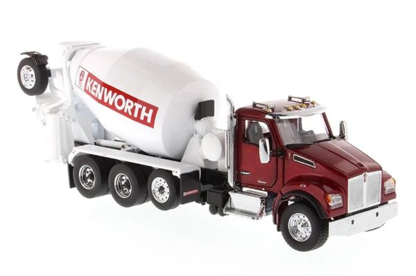1/50 Kenworth T880 SBFA 3 akslı Çimento Mikseri Kırmızı Diecast, Diecast Masters 71062 - Görsel 2