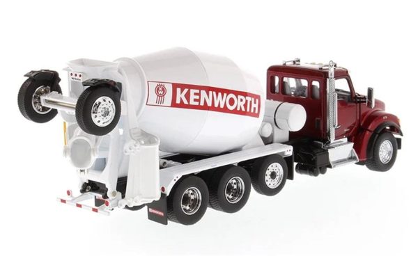 1/50 Kenworth T880 SBFA 3 akslı Çimento Mikseri Kırmızı Diecast, Diecast Masters 71062 - Görsel 3