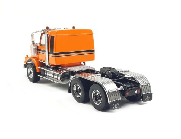 1/50 Western Star 4900 SB Kabinli Tandem Çekici Metalik Turuncu Diecast, Diecast Masters 71063 - Görsel 4