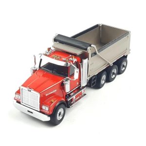 1/50 Western Star 4900 SF Damperli Kamyon Kırmızı Diecast, Diecast Masters 71067