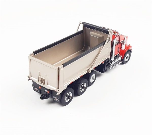 1/50 Western Star 4900 SF Damperli Kamyon Kırmızı Diecast, Diecast Masters 71067 - Görsel 4