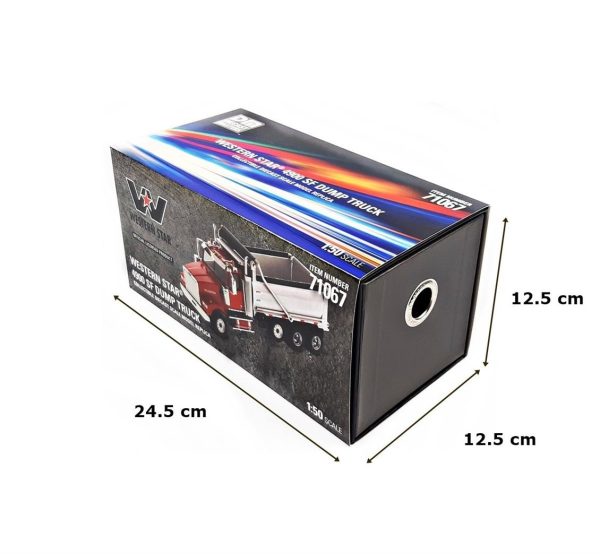 1/50 Western Star 4900 SF Damperli Kamyon Kırmızı Diecast, Diecast Masters 71067 - Görsel 5