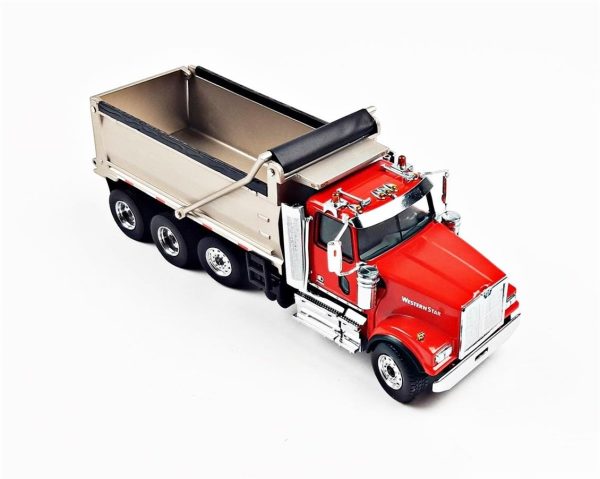 1/50 Western Star 4900 SF Damperli Kamyon Kırmızı Diecast, Diecast Masters 71067 - Görsel 2