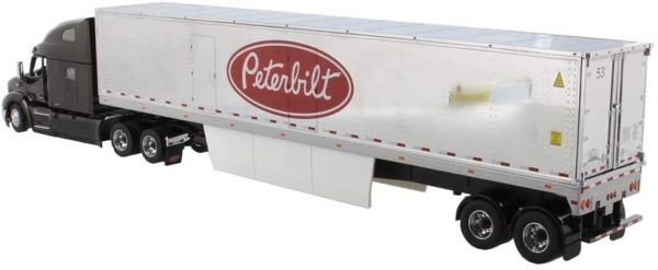 1/50 Peterbilt 579 UltraLoft Kabinli Çekici ve Soğutuculu Dorse Siyah Sergilemeye Hazır Metal Mo, Diecast Masters 71071 - Görsel 3