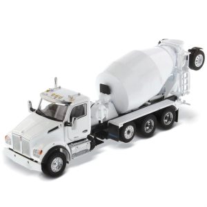 1/50 Kenworth T880 SBFA 3 akslı Çimento Mikseri Beyaz Hazır Metal Model, Diecast Masters 71081
