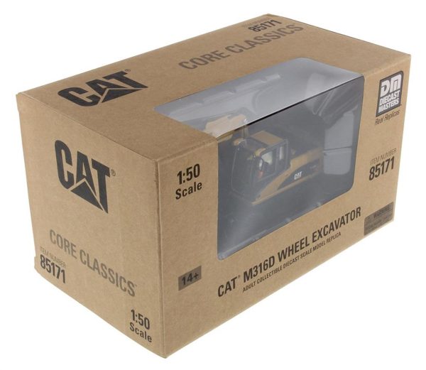 1/50 Cat M316D Tekerlekli Ekskavatör Diecast İş Makinası, Diecast Masters 85171 - Görsel 5