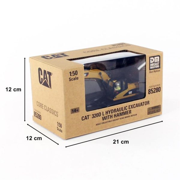 1/50 Cat 320D L Kırıcılı Ekskavatör Diecast İş Makinası, Diecast Masters 85280 - Görsel 5