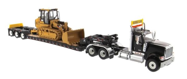 1/50 International HX520 Siyah Çekici + XL 120 Dorse ve Cat 963K Dozer Sergilemeye Hazır Metal Mo, Diecast Masters 85599 - Görsel 2