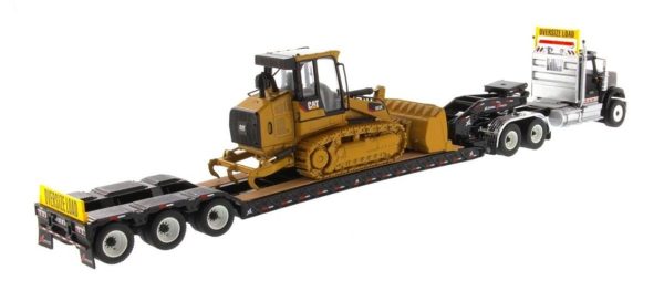 1/50 International HX520 Siyah Çekici + XL 120 Dorse ve Cat 963K Dozer Sergilemeye Hazır Metal Mo, Diecast Masters 85599 - Görsel 4