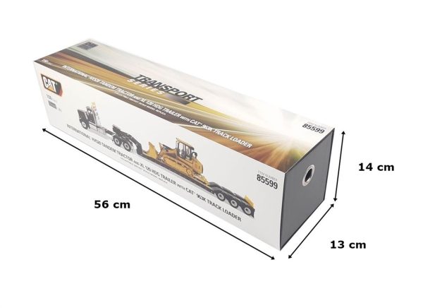 1/50 International HX520 Siyah Çekici + XL 120 Dorse ve Cat 963K Dozer Sergilemeye Hazır Metal Mo, Diecast Masters 85599 - Görsel 5