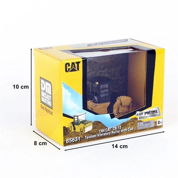 1/64 Cat CB-13 Kabinli Titreşimli CAB Silindir Diecast İş Makinası, Diecast Masters 85631 - Görsel 5