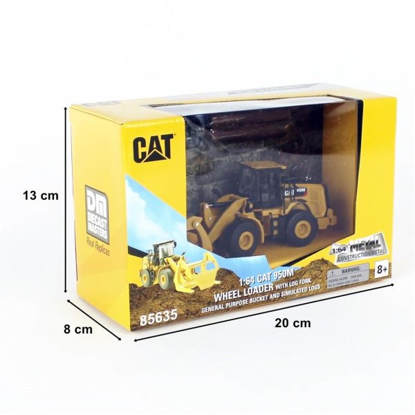 1/64 Cat 950M Kütük Taşıma Çatallı Loder Diecast İş Makinası, Diecast Masters 85635 - Görsel 5