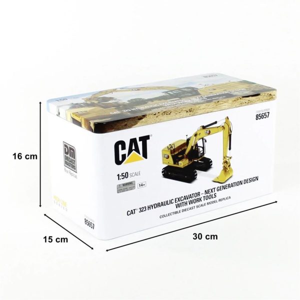 1/50 Cat 323 Ekskavatör 4 Farklı Ataşmanlı Diecast İş Makinası, Diecast Masters 85657 - Görsel 5