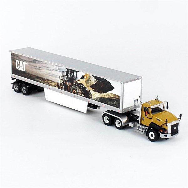 1/50 Cat CT660 Çekici ve Kapalı Dorse Diecast, Diecast Masters 85666
