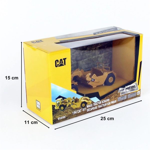 1/64 Cat 611 Çekicili Sıyırıcı Diecast İş Makinası, Diecast Masters 85695 - Görsel 5