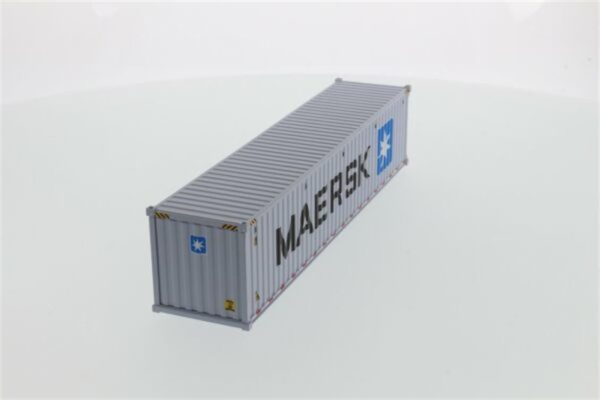 1/50 40 lık Kuru Yük Konteyneri Gri ( Maersk Logolu ) Sergilemeye Hazır Plastik Model, Diecast Masters 91027E