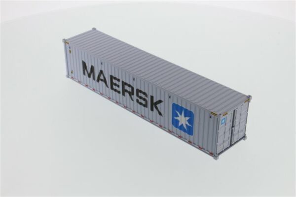 1/50 40 lık Kuru Yük Konteyneri Gri ( Maersk Logolu ) Sergilemeye Hazır Plastik Model, Diecast Masters 91027E - Görsel 2