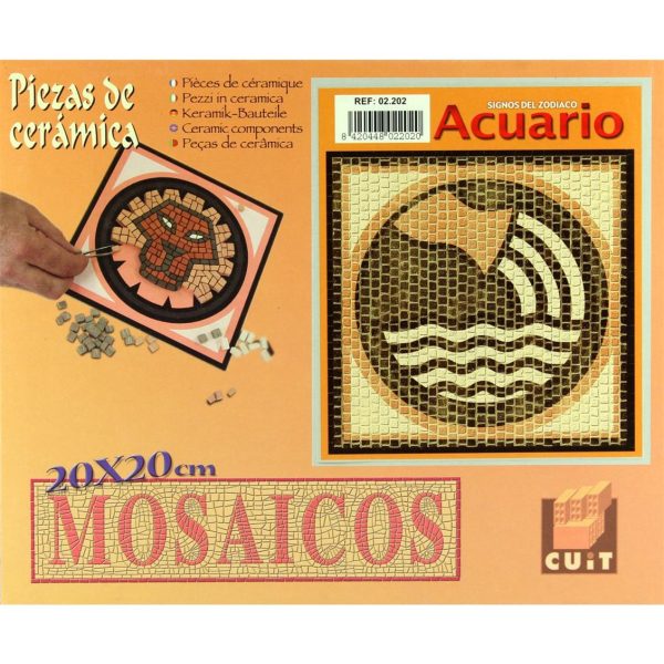 Kova Burcu Simgesi 20x20 Cm. Mozaik Taş Puzzle, Domenech 2202 - Görsel 2