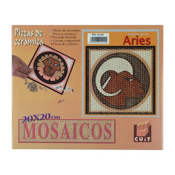 Koç Burcu Simgesi 20x20 Cm. Mozaik Taş Puzzle, Domenech 2204 - Görsel 2