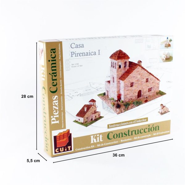 Pyrenean Tipik Kuleli Evi 36x28x6 Cm. Taş Maketi, Domenech 3506 - Görsel 4