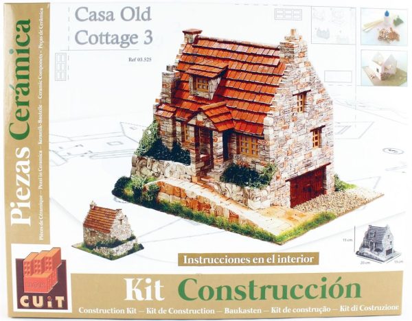 Eski İngiliz Kır Evi 3 20x15x13 Cm. Taş Maketi, Domenech 3525 - Görsel 3