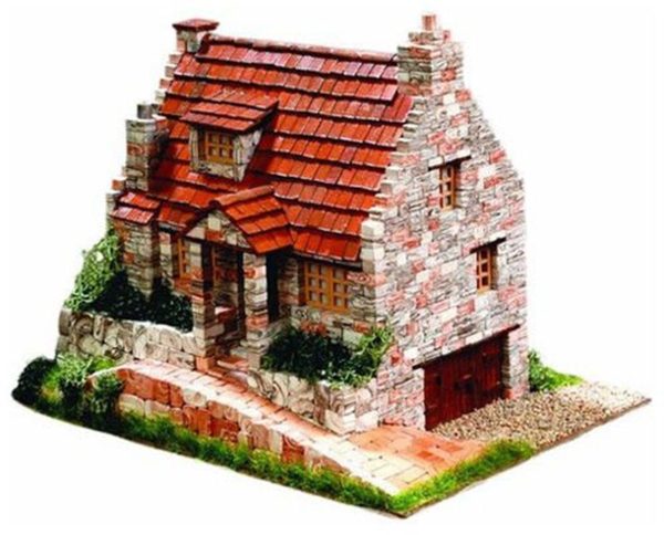 Eski İngiliz Kır Evi 3 20x15x13 Cm. Taş Maketi, Domenech 3525