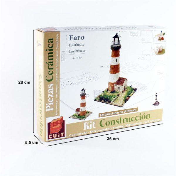 Faro Deniz Feneri 20x20x25 Cm. Taş Maketi, Domenech 3526 - Görsel 4