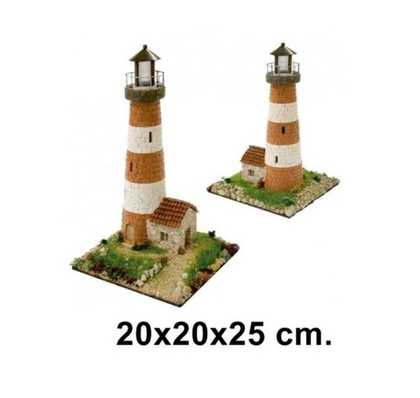 Faro Deniz Feneri 20x20x25 Cm. Taş Maketi, Domenech 3526