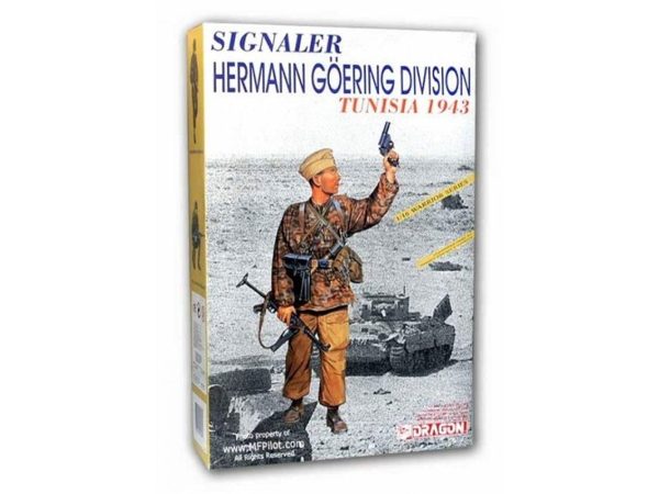 1/16 Signaler Hermann Göring Tümeni (Tunus 1943) Asker Figür Maketi, Dragon 1608