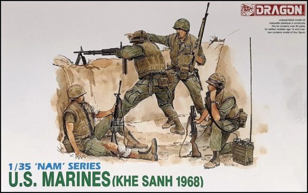 1/35 ABD Deniz Piyadeleri (Khe Sanh 1968) Asker Figür Maketi, Dragon 3307