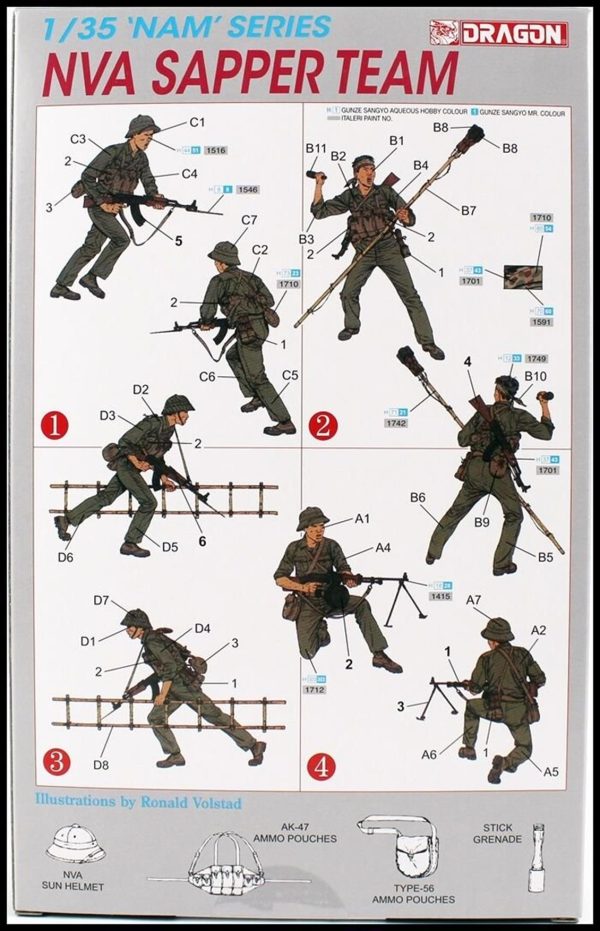 1/35 NVA Vietnam Sapper Timi Maketi, Dragon 3308 - Görsel 3