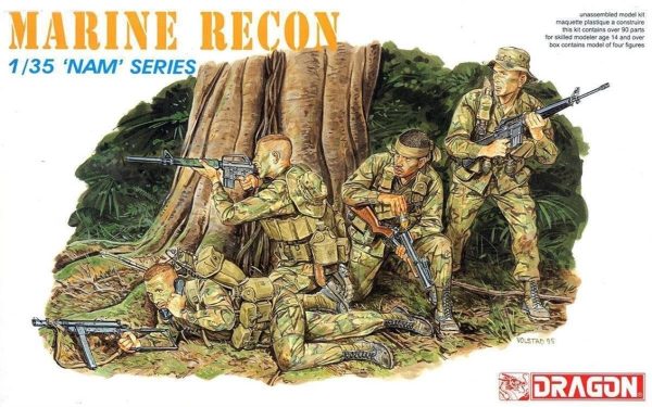 1/35 ABD Deniz Kuvvetleri Keşif Taburu Asker Figür Maket Seti, Dragon 3313