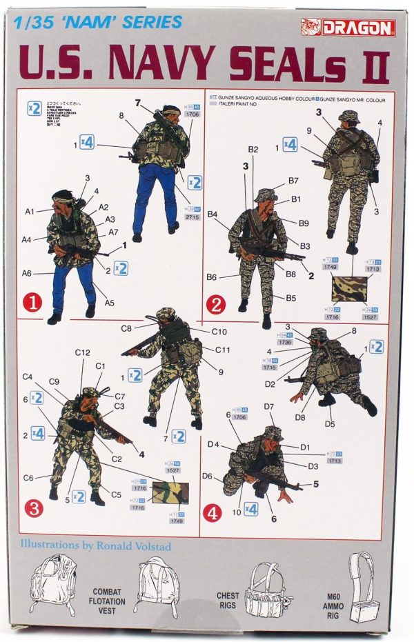 1/35 Amerikan Donanması Vietnam Seal Ekibi-2 Maketi, Dragon 3316 - Görsel 3