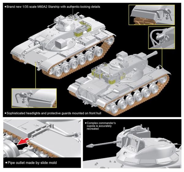 1/35 M60A2 Starship Tank Maketi, Dragon 3562 - Görsel 2