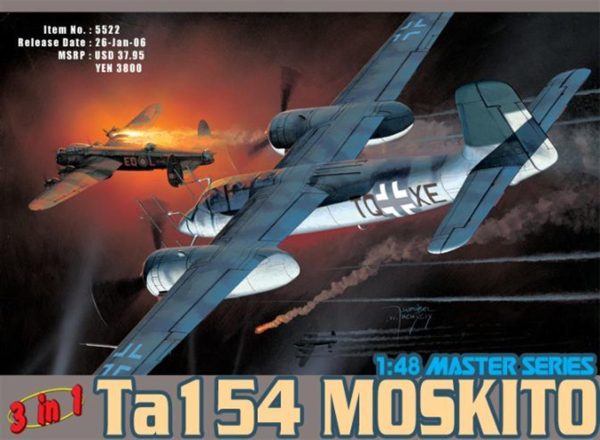 1/48 Focke-Wulf TA 154 Moskito Uçak Maketi, Dragon 5522