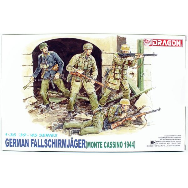 1/35 Alman Paraşütcüler (Monte Cassıno 1944) Figür Maketi, Dragon 6005