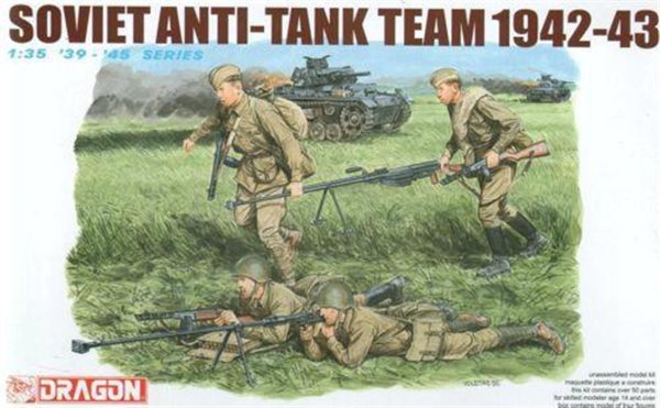 1/35 Sovyet Tanksavar Ekibi (1942-43) Asker Figür Maketi, Dragon 6049