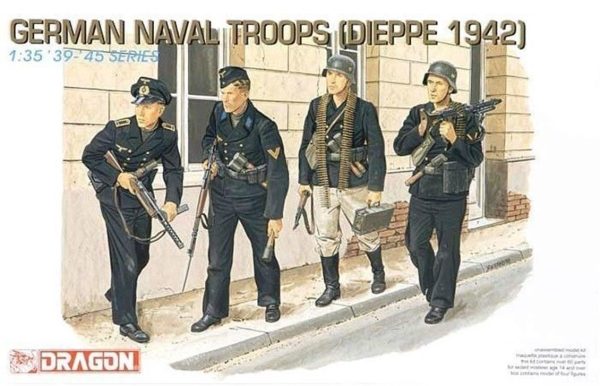 1/35 Alman Deniz Birlikleri (Dieppe 1942) Asker Figür Maketi, Dragon 6087