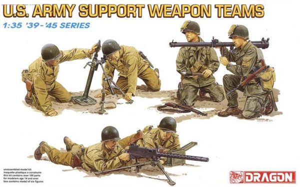 1/35 ABD Ordusu Destek Silah Timi Asker Figür Maketi, Dragon 6198
