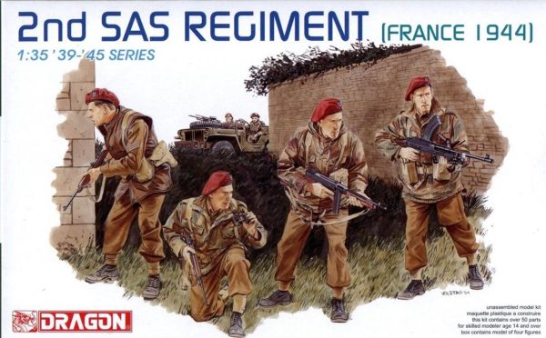 1/35 2. SAS Alayı Asker Figür Maket Seti Fransa 1944, Dragon 6199