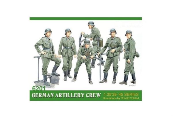 1/35 Alman Topçu Mürettebatı Asker Figür Maketi, Dragon 6201